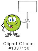 Tennis Ball Character Clipart #1397150 by Hit Toon