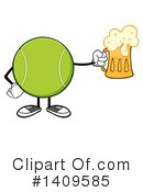 Tennis Ball Character Clipart #1409585 by Hit Toon