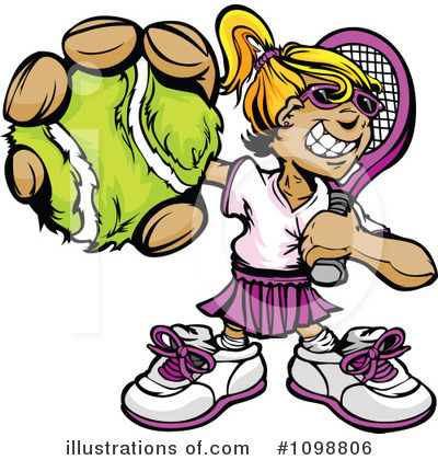 Tennis Clipart #1098806 by Chromaco