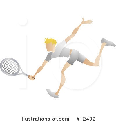Tennis Clipart #12402 by AtStockIllustration
