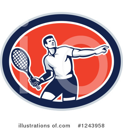 Royalty-Free (RF) Tennis Clipart Illustration by patrimonio - Stock Sample #1243958