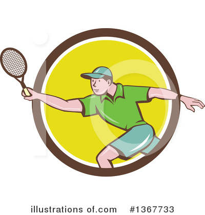 Royalty-Free (RF) Tennis Clipart Illustration by patrimonio - Stock Sample #1367733