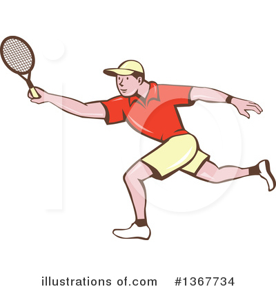 Royalty-Free (RF) Tennis Clipart Illustration by patrimonio - Stock Sample #1367734