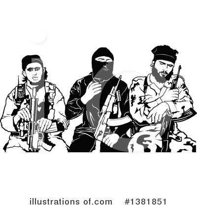 Royalty-Free (RF) Terrorist Clipart Illustration by dero - Stock Sample #1381851