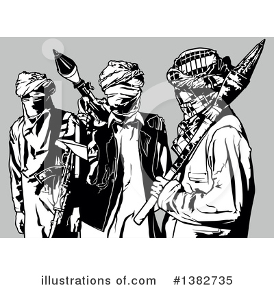Royalty-Free (RF) Terrorist Clipart Illustration by dero - Stock Sample #1382735
