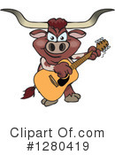 Texas Longhorn Clipart #1280419 by Dennis Holmes Designs