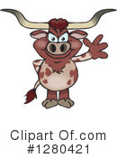 Texas Longhorn Clipart #1280421 by Dennis Holmes Designs