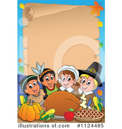 Royalty-Free (RF) Thanksgiving Clipart Illustration by visekart - Stock Sample #1124485