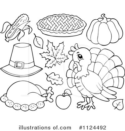 Royalty-Free (RF) Thanksgiving Clipart Illustration by visekart - Stock Sample #1124492