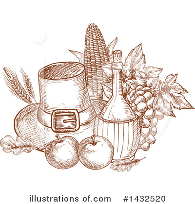 Royalty-Free (RF) Thanksgiving Clipart Illustration by Vector Tradition SM - Stock Sample #1432520
