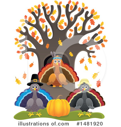 Thanksgiving Turkey Clipart #1481920 by visekart