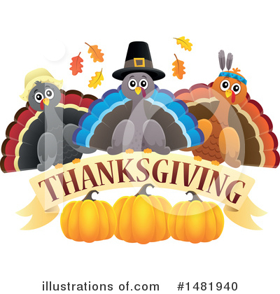 Thanksgiving Turkey Clipart #1481940 by visekart
