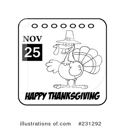 Royalty-Free (RF) Thanksgiving Clipart Illustration by Hit Toon - Stock Sample #231292