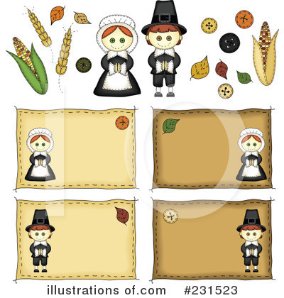 Royalty-Free (RF) Thanksgiving Clipart Illustration by inkgraphics - Stock Sample #231523