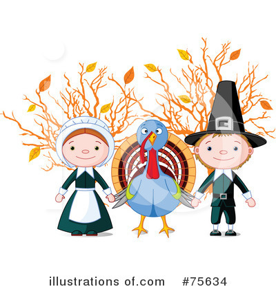 Royalty-Free (RF) Thanksgiving Clipart Illustration by Pushkin - Stock Sample #75634