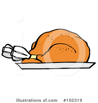 Royalty-Free (RF) Thanksgiving Turkey Clipart Illustration by Hit Toon - Stock Sample #102319
