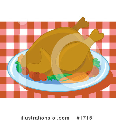 Roasted Turkey Clipart #17151 by Maria Bell