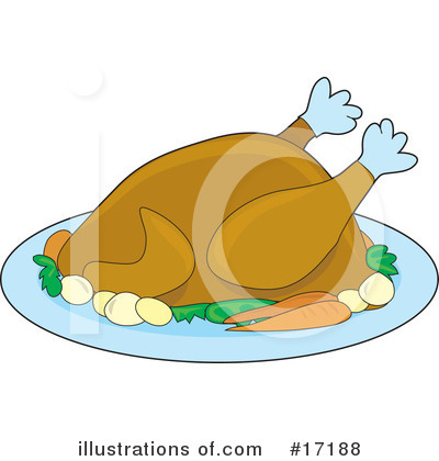 Royalty-Free (RF) Thanksgiving Turkey Clipart Illustration by Maria Bell - Stock Sample #17188