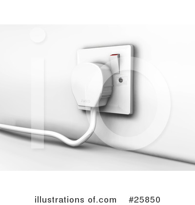Royalty-Free (RF) Three Pin Plug Clipart Illustration by KJ Pargeter - Stock Sample #25850