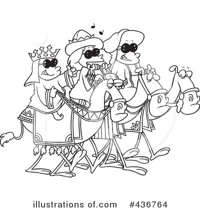 Royalty-Free (RF) Three Wise Men Clipart Illustration by toonaday - Stock Sample #436764