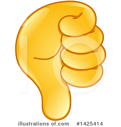 Royalty-Free (RF) Thumb Down Clipart Illustration by yayayoyo - Stock Sample #1425414