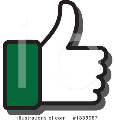 Royalty-Free (RF) Thumb Up Clipart Illustration by ColorMagic - Stock Sample #1338987