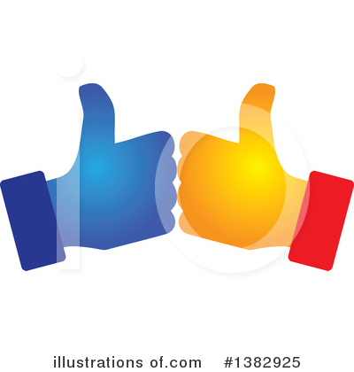 Royalty-Free (RF) Thumb Up Clipart Illustration by ColorMagic - Stock Sample #1382925