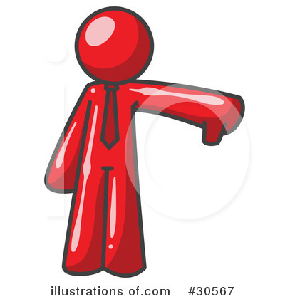 Royalty-Free (RF) Thumbs Down Clipart Illustration by Leo Blanchette - Stock Sample #30567