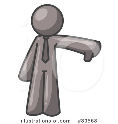 Royalty-Free (RF) Thumbs Down Clipart Illustration by Leo Blanchette - Stock Sample #30568