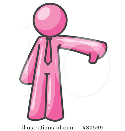 Royalty-Free (RF) Thumbs Down Clipart Illustration by Leo Blanchette - Stock Sample #30569