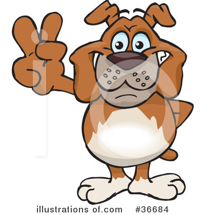 Bulldog Clipart #36684 by Dennis Holmes Designs