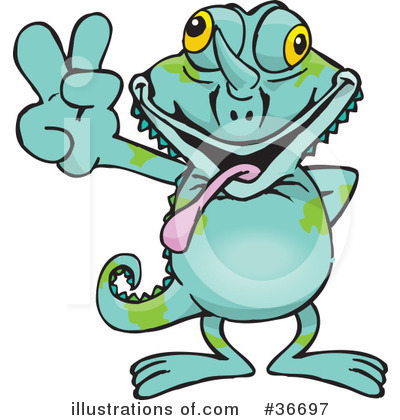 Lizard Clipart #36697 by Dennis Holmes Designs