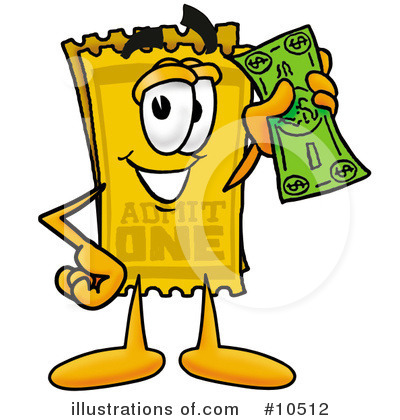 Royalty-Free (RF) Ticket Clipart Illustration by Mascot Junction - Stock Sample #10512
