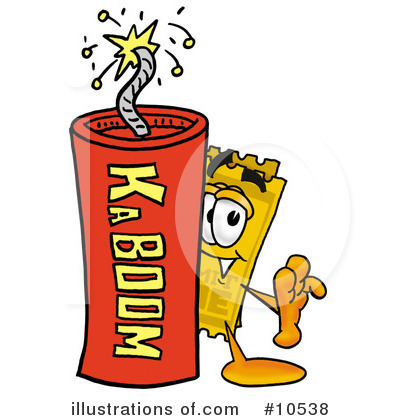 Royalty-Free (RF) Ticket Clipart Illustration by Mascot Junction - Stock Sample #10538