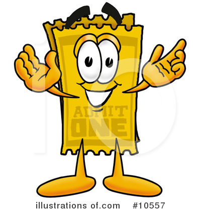 Royalty-Free (RF) Ticket Clipart Illustration by Mascot Junction - Stock Sample #10557