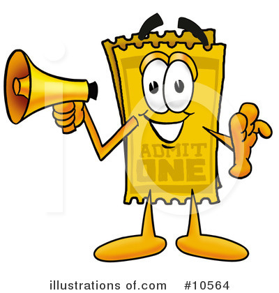 Royalty-Free (RF) Ticket Clipart Illustration by Mascot Junction - Stock Sample #10564