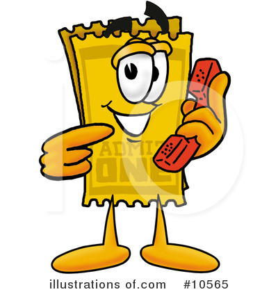 Royalty-Free (RF) Ticket Clipart Illustration by Mascot Junction - Stock Sample #10565