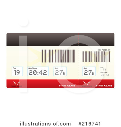 Royalty-Free (RF) Ticket Clipart Illustration by michaeltravers - Stock Sample #216741