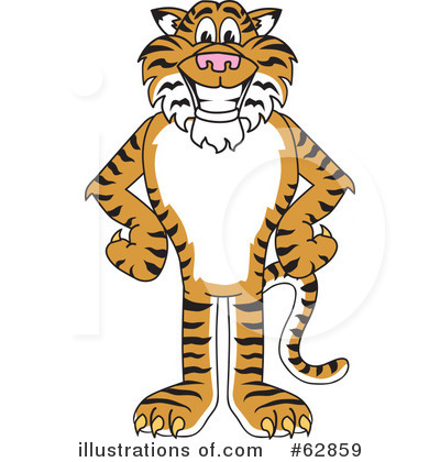 Tiger Character Clipart #62859 by Mascot Junction