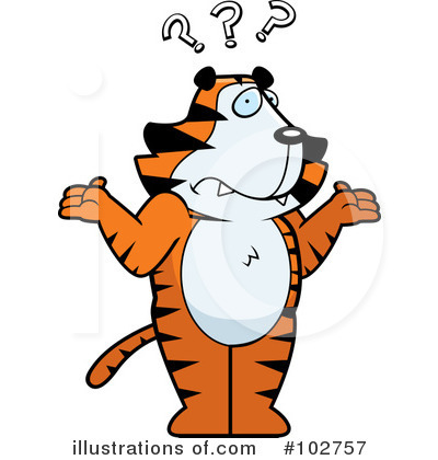 Royalty-Free (RF) Tiger Clipart Illustration by Cory Thoman - Stock Sample #102757