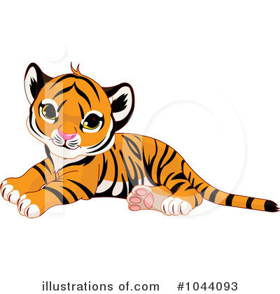 Royalty-Free (RF) Tiger Clipart Illustration by Pushkin - Stock Sample #1044093