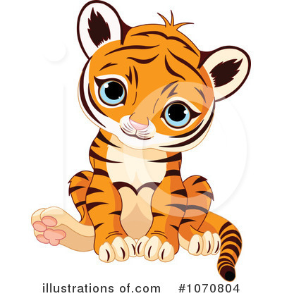 Royalty-Free (RF) Tiger Clipart Illustration by Pushkin - Stock Sample #1070804
