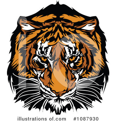 Royalty-Free (RF) Tiger Clipart Illustration by Chromaco - Stock Sample #1087930