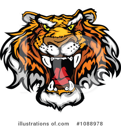 Royalty-Free (RF) Tiger Clipart Illustration by Chromaco - Stock Sample #1088978