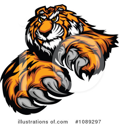 Royalty-Free (RF) Tiger Clipart Illustration by Chromaco - Stock Sample #1089297