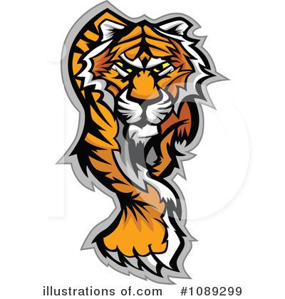 Royalty-Free (RF) Tiger Clipart Illustration by Chromaco - Stock Sample #1089299