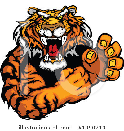 Royalty-Free (RF) Tiger Clipart Illustration by Chromaco - Stock Sample #1090210