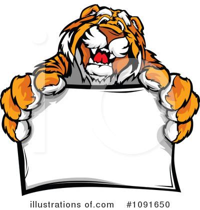 Royalty-Free (RF) Tiger Clipart Illustration by Chromaco - Stock Sample #1091650