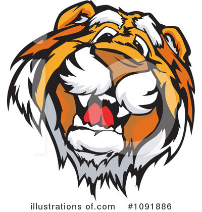 Royalty-Free (RF) Tiger Clipart Illustration by Chromaco - Stock Sample #1091886