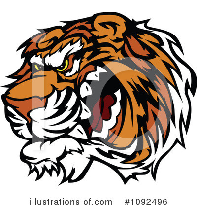 Royalty-Free (RF) Tiger Clipart Illustration by Chromaco - Stock Sample #1092496